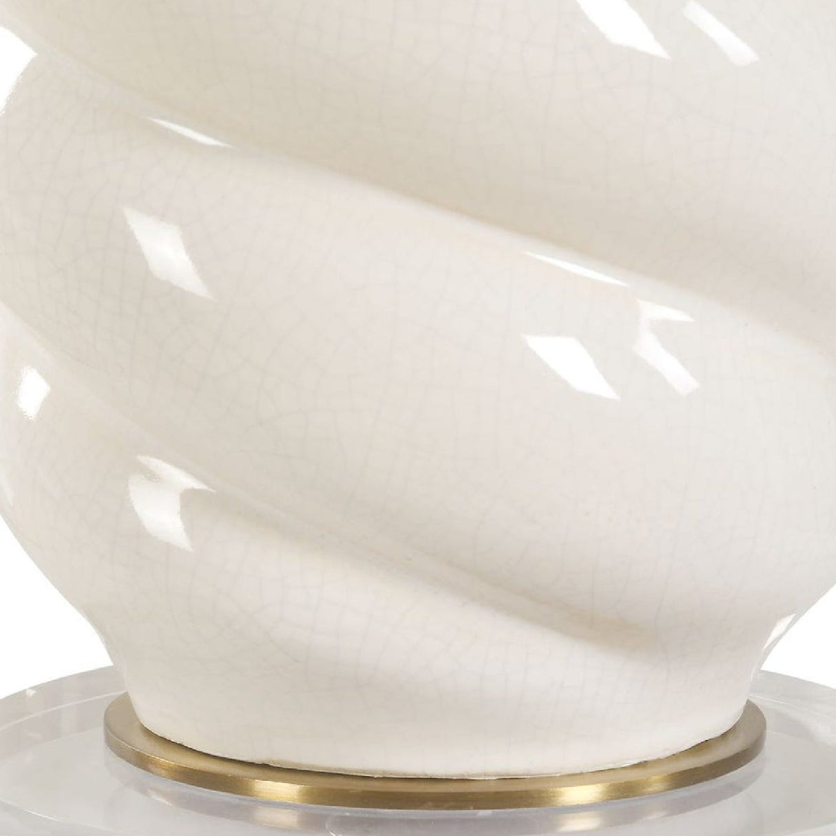 White Swirl Ceramic Table Lamp by Uttermost Anneli, alternate view 6