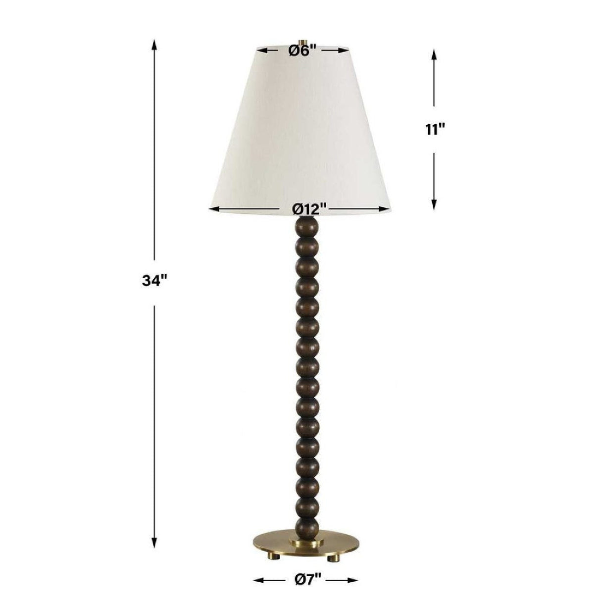 Stacked Wooden Spheres Buffet Lamp by Uttermost Gallus, alternate view 4