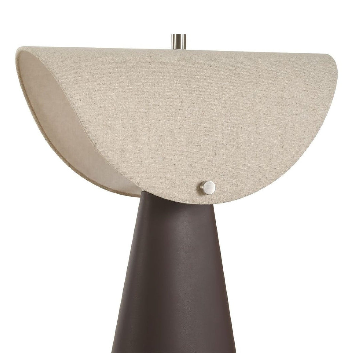 Modern European furniture - Tapered Brown Leather Table Lamp by Uttermost Conover - www.oroa.com
