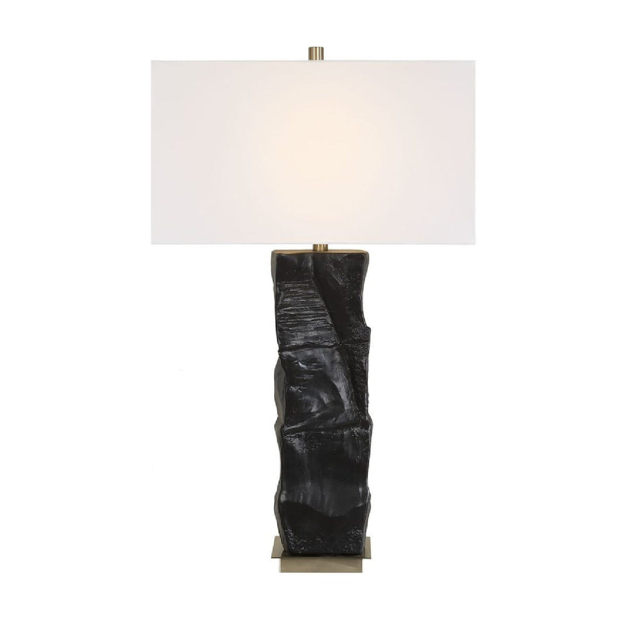 Organic-Shaped Black Ceramic Table Lamp by Uttermost Altaria