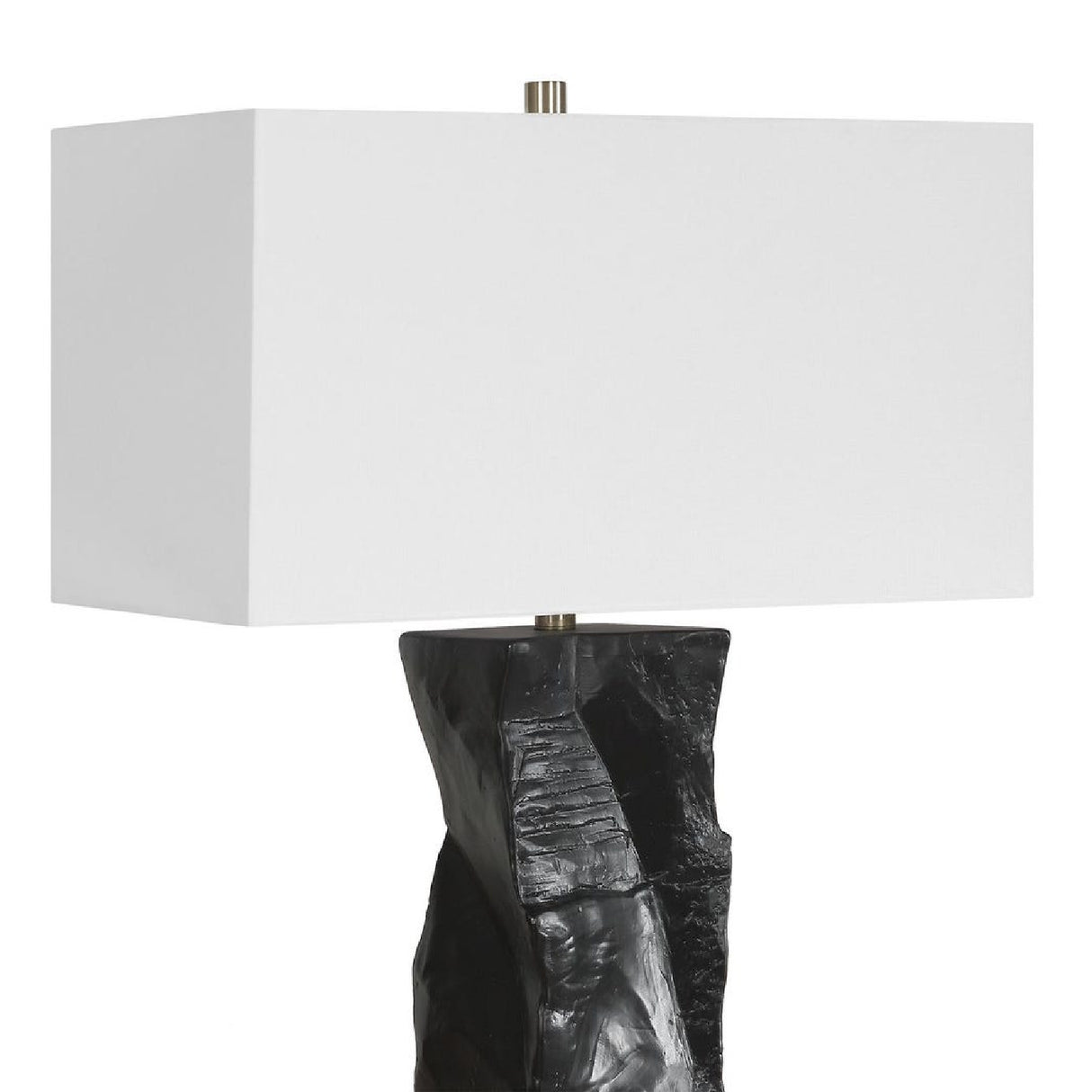 Organic-Shaped Black Ceramic Table Lamp by Uttermost Altaria, alternate view 7