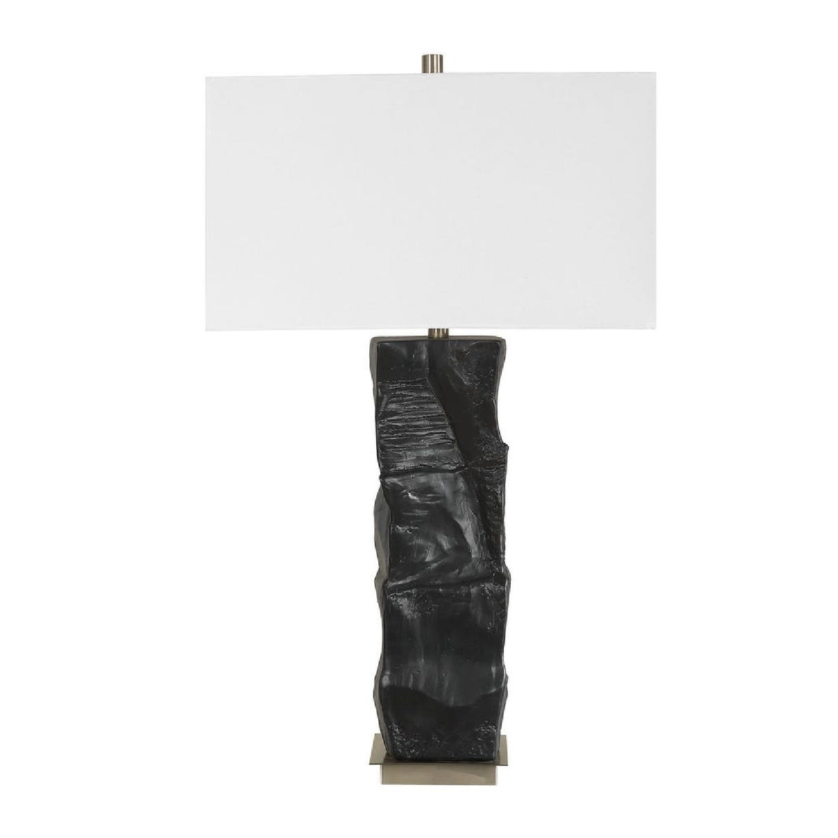 Organic-Shaped Black Ceramic Table Lamp by Uttermost Altaria, alternate view 3