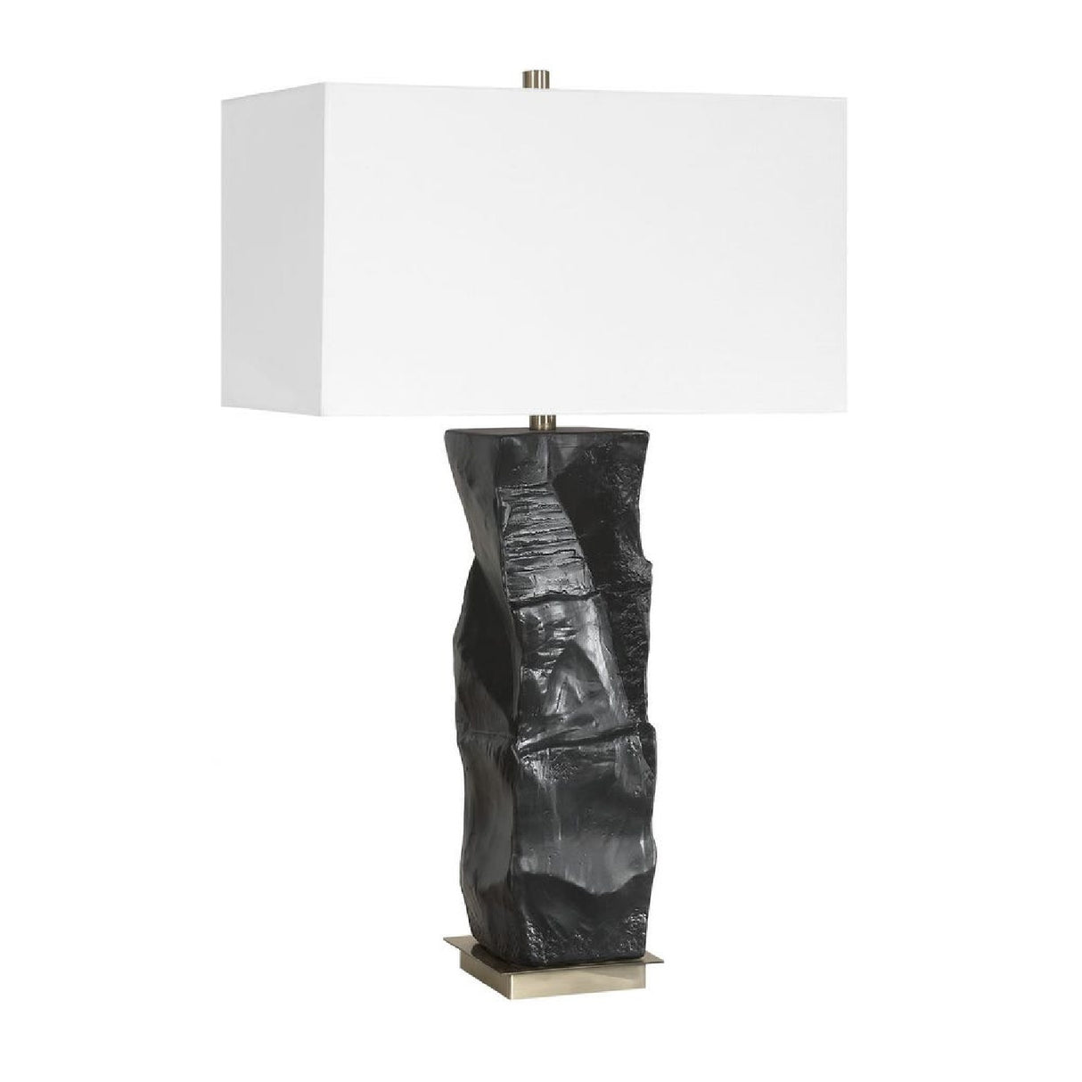 Organic-Shaped Black Ceramic Table Lamp | Oroa.com
