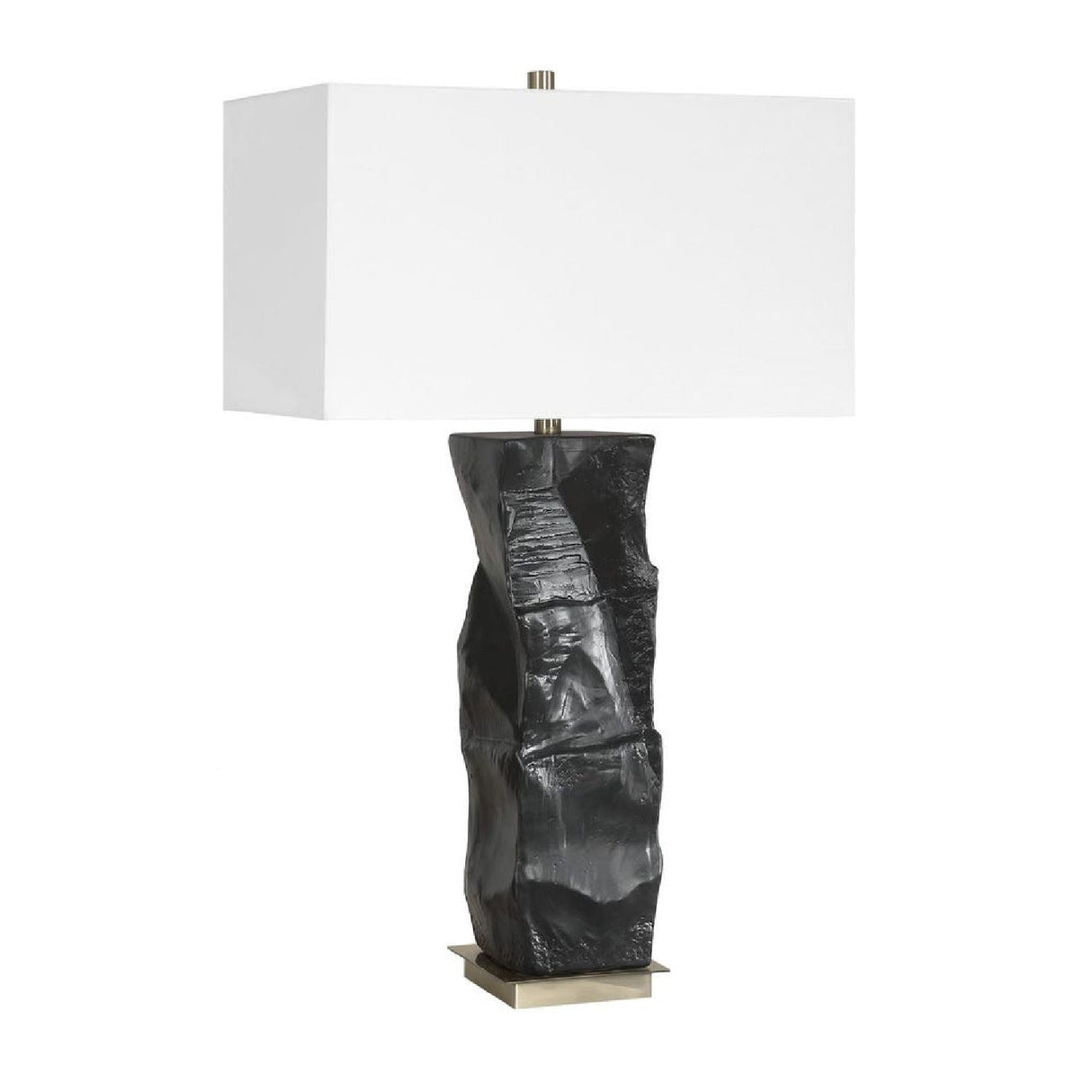 Organic-Shaped Black Ceramic Table Lamp by Uttermost Altaria, alternate view 4