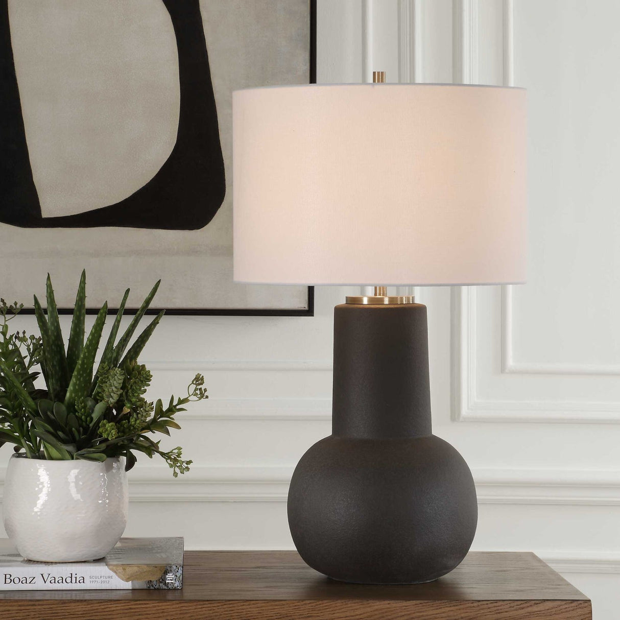 Modern European furniture - Bronze Ceramic Table Lamp - www.oroa.com