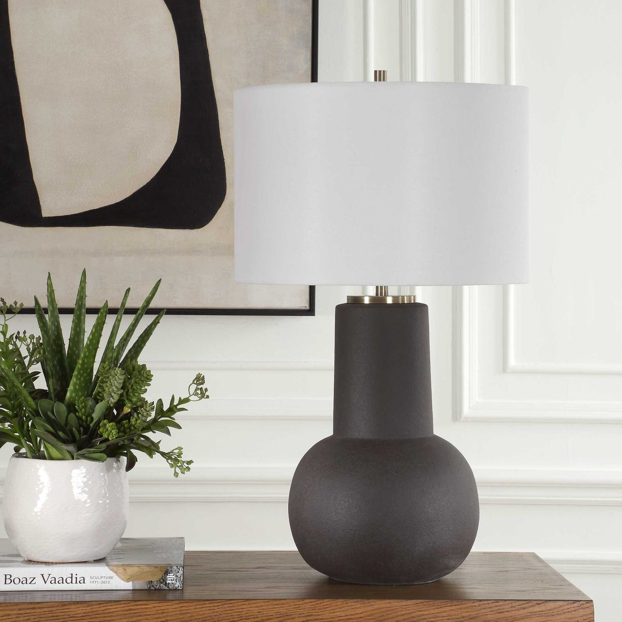 Modern European furniture - Bronze Ceramic Table Lamp - www.oroa.com