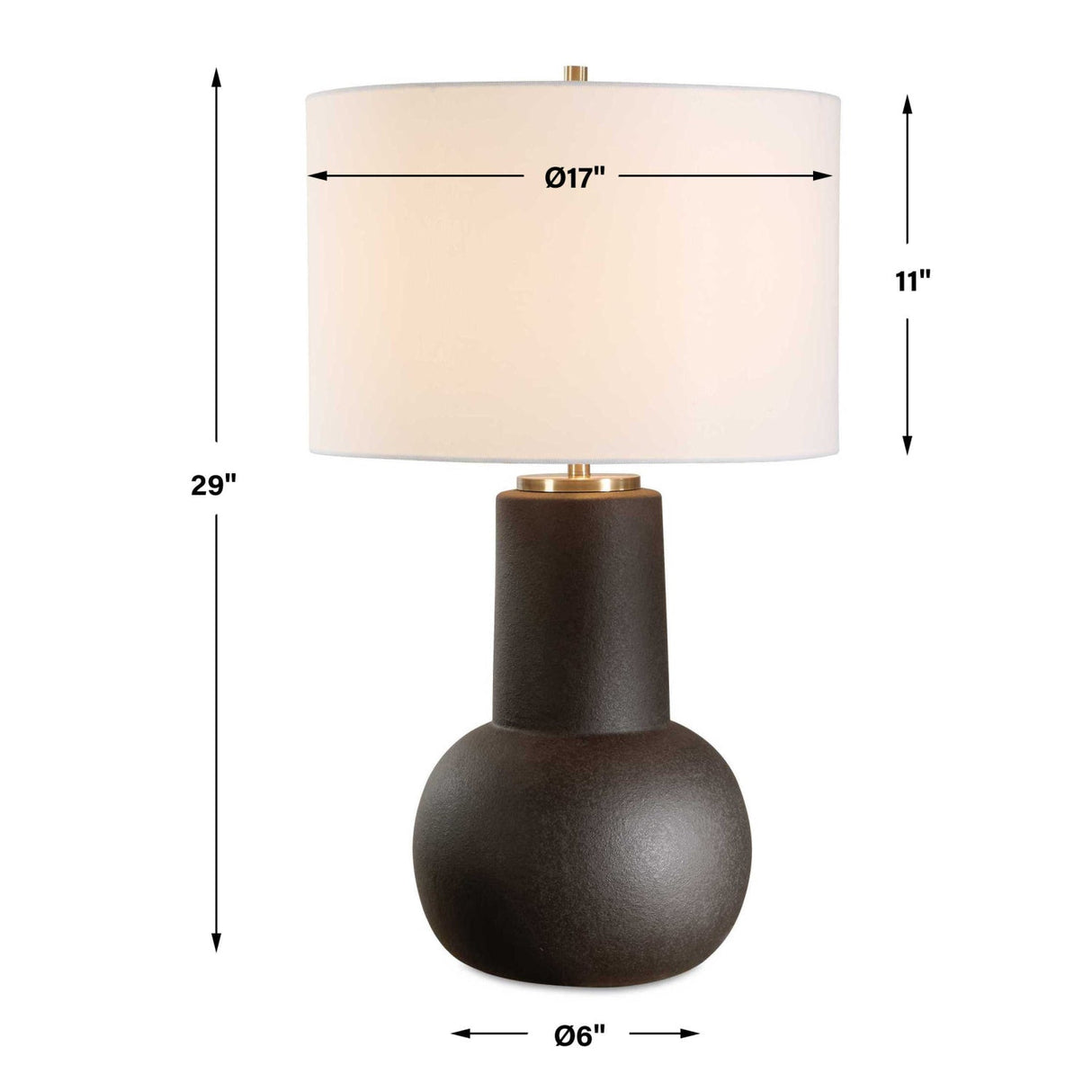 Modern European furniture - Bronze Ceramic Table Lamp - www.oroa.com