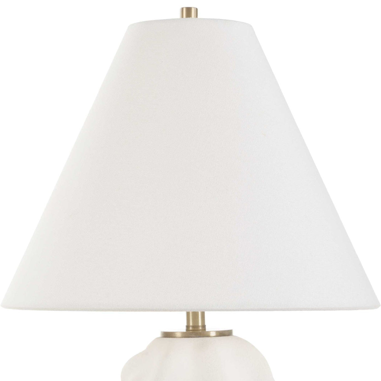 Modern European furniture - Swirled White Ceramic Accent Lamp - www.oroa.com