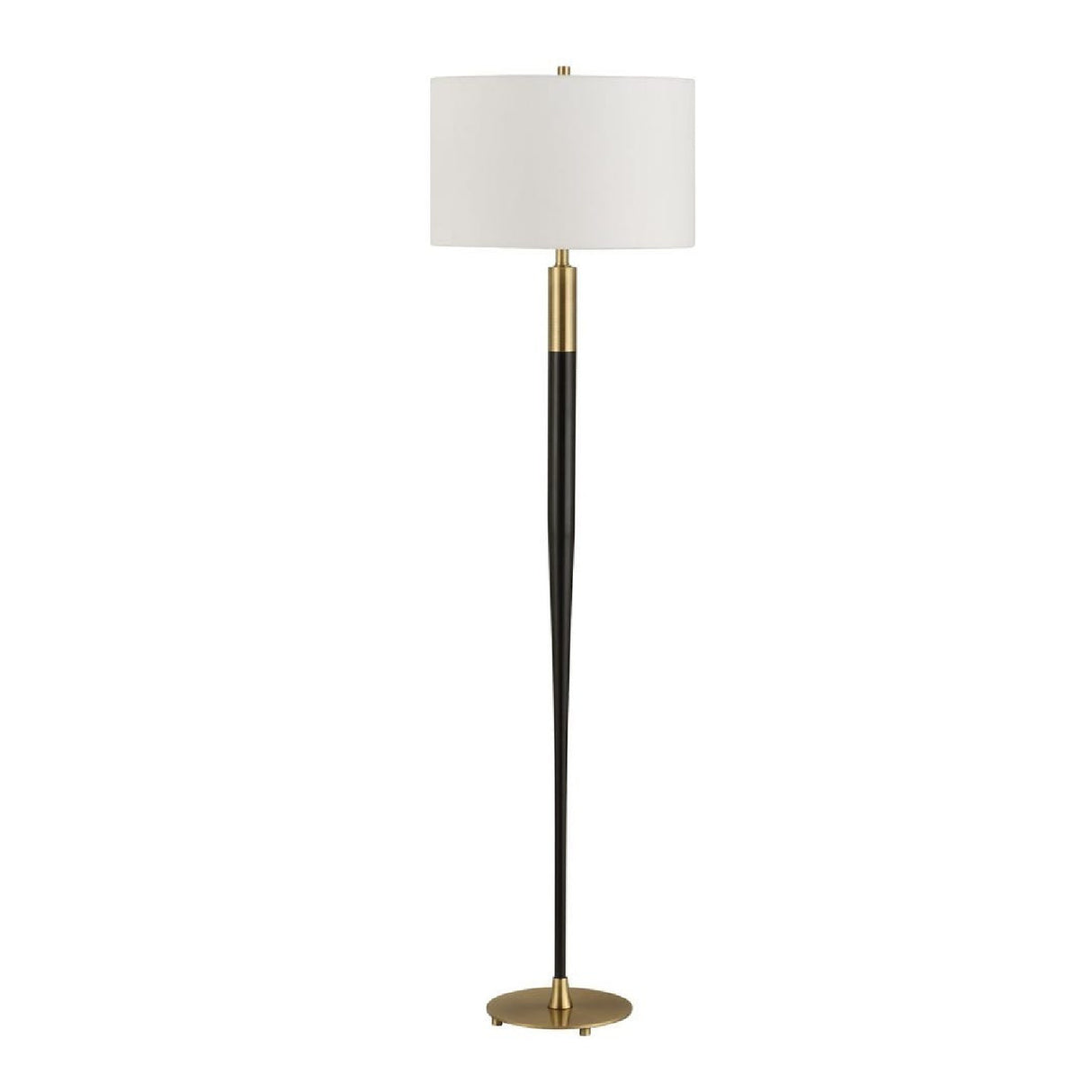 Tapered Black Metal Floor Lamp | Uttermost Stowe