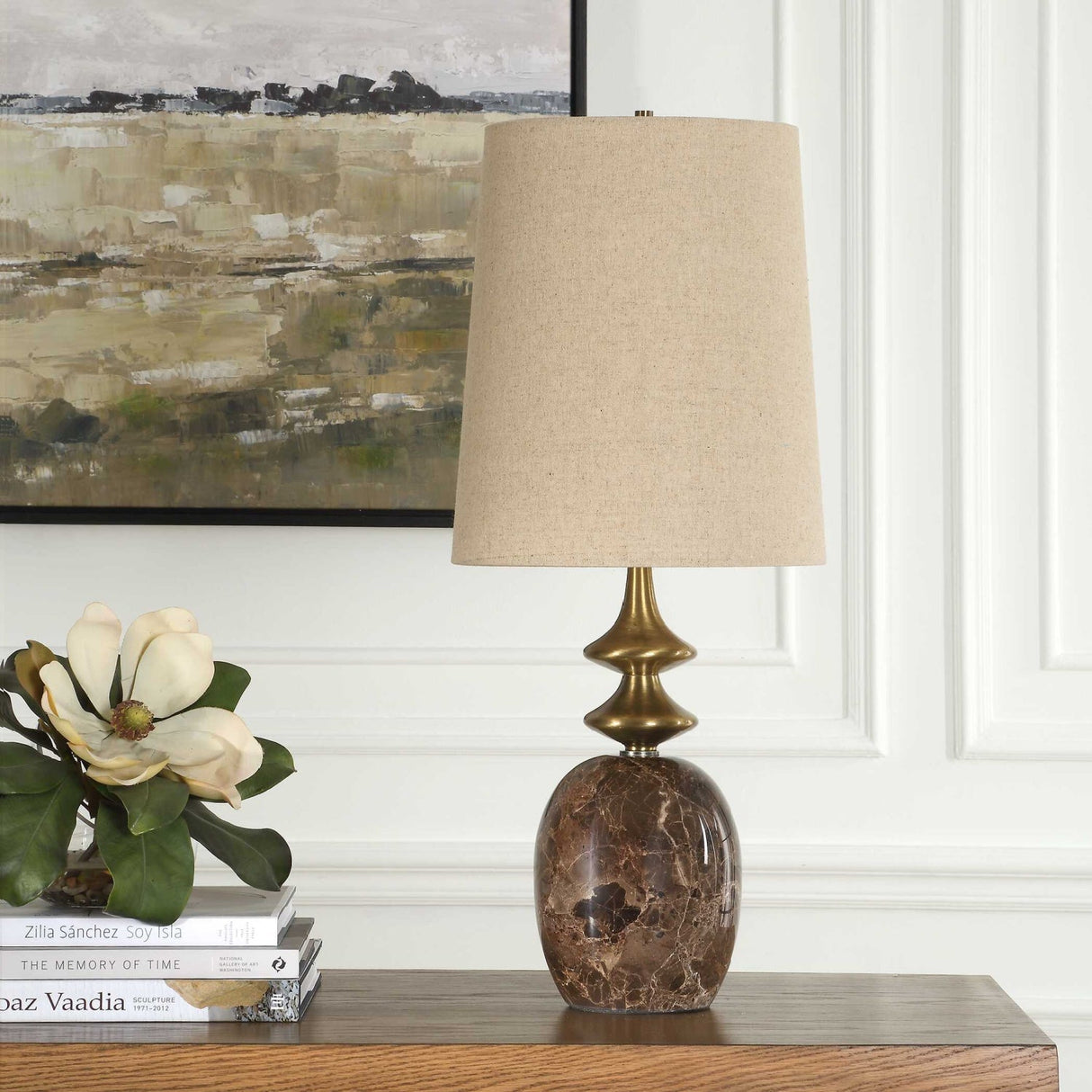 Brown Marble Buffet Lamp by Uttermost Percy, alternate view 7