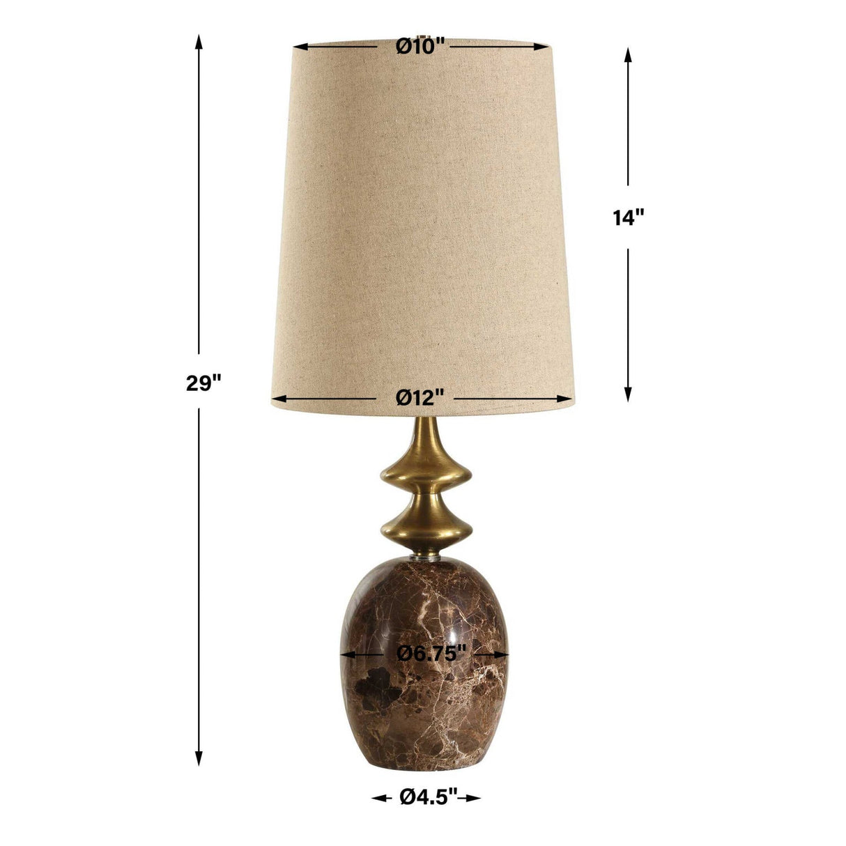 Brown Marble Buffet Lamp by Uttermost Percy, alternate view 8