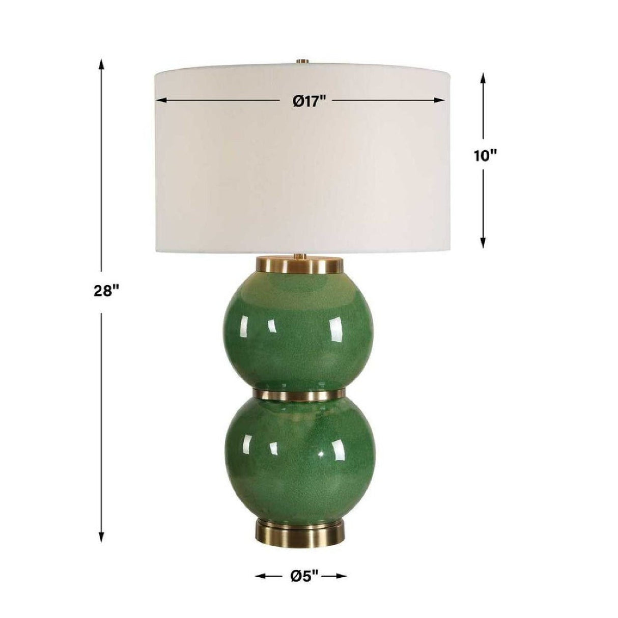 Modern European furniture - Stacked Green Spheres Table Lamp by Uttermost Banner - www.oroa.com