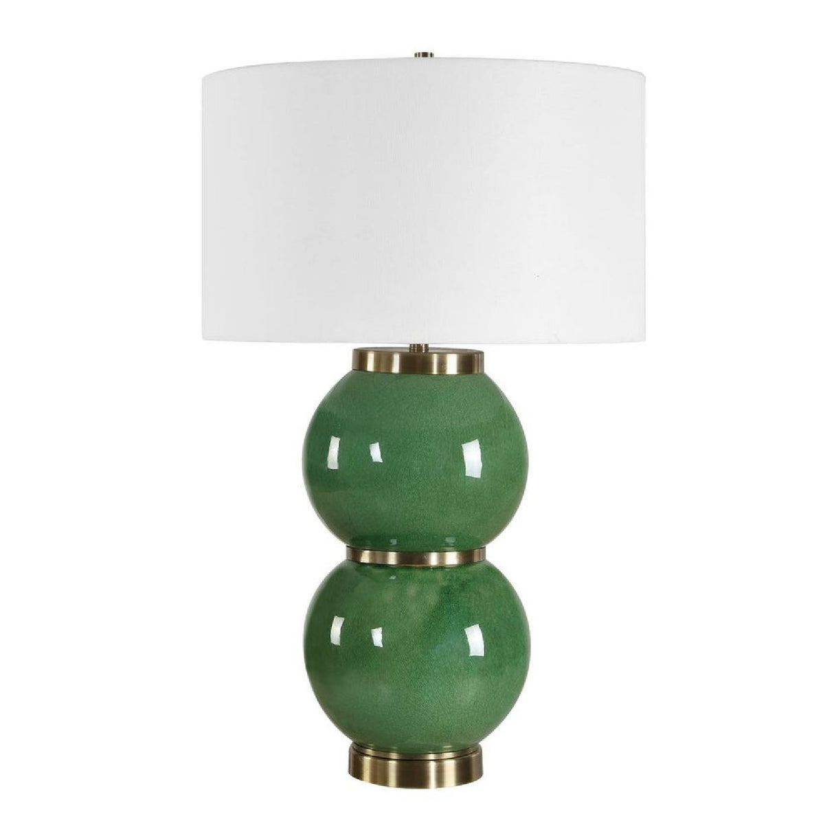 Modern European furniture - Stacked Green Spheres Table Lamp by Uttermost Banner - www.oroa.com