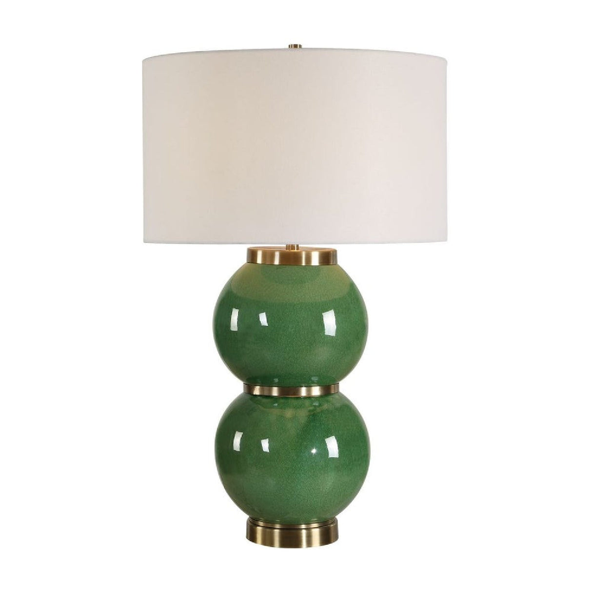 Modern European furniture - Stacked Green Spheres Table Lamp by Uttermost Banner - www.oroa.com