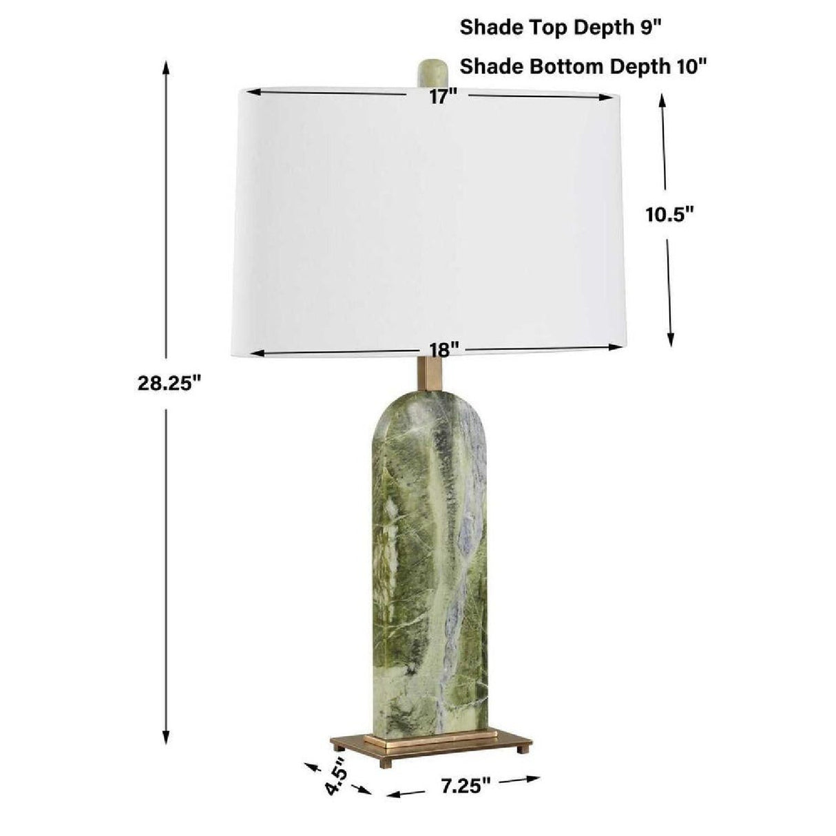 Modern European furniture - Green Marble Table Lamp by Uttermost Moorea - www.oroa.com