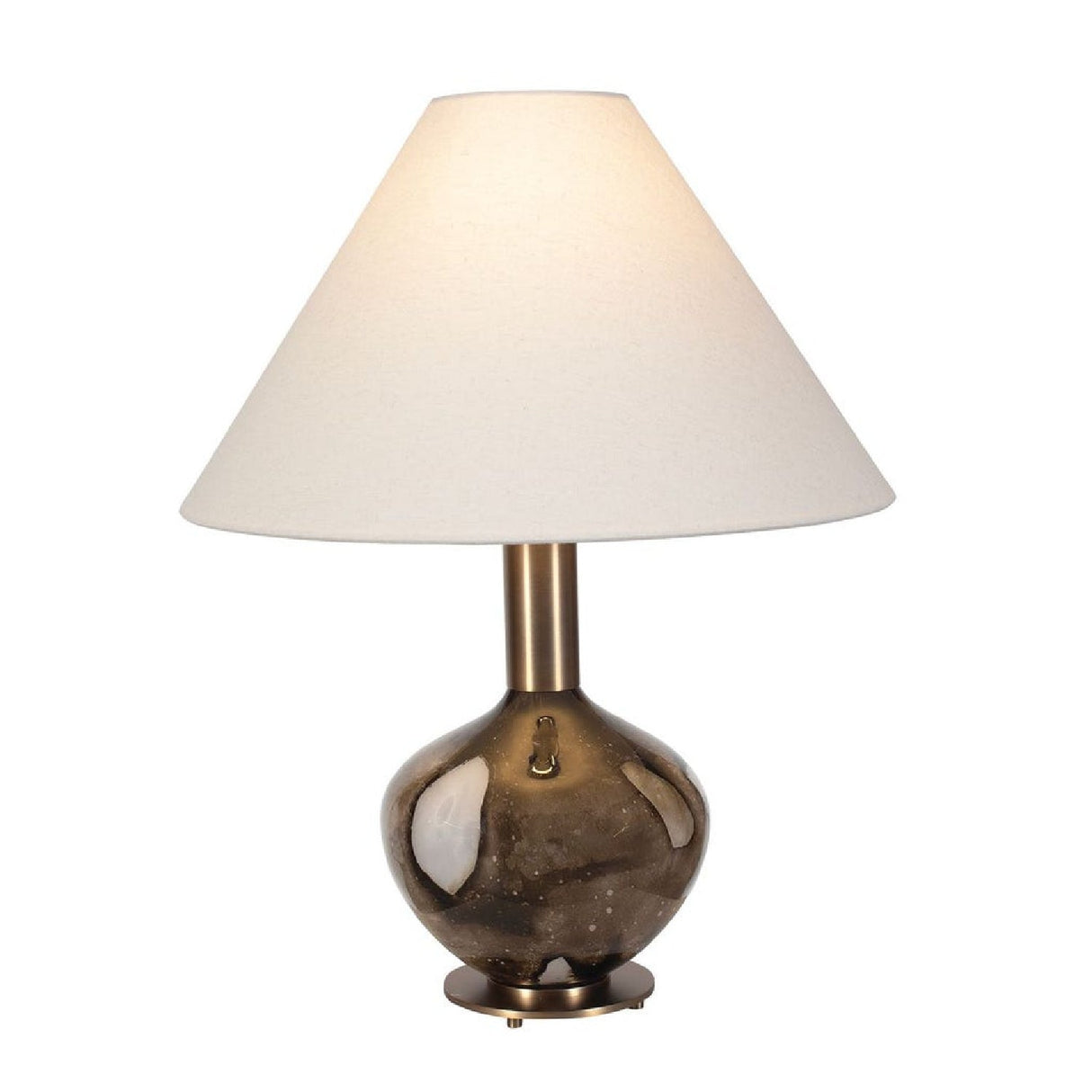 Brown Patterned Glass Table Lamp by Uttermost Montagu