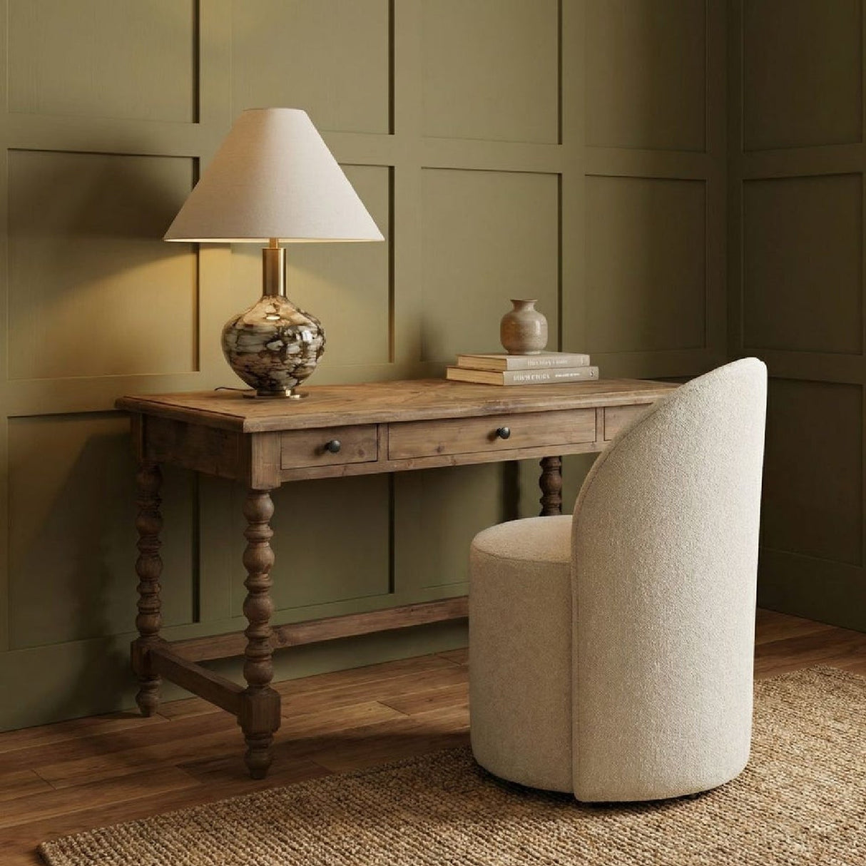 Brown Patterned Glass Table Lamp by Uttermost Montagu, alternate view 2