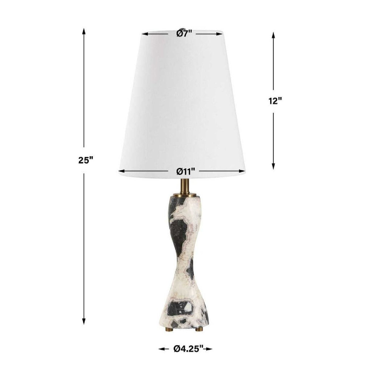 Marble Hourglass Buffet Lamp by Uttermost Marcela, alternate view 4