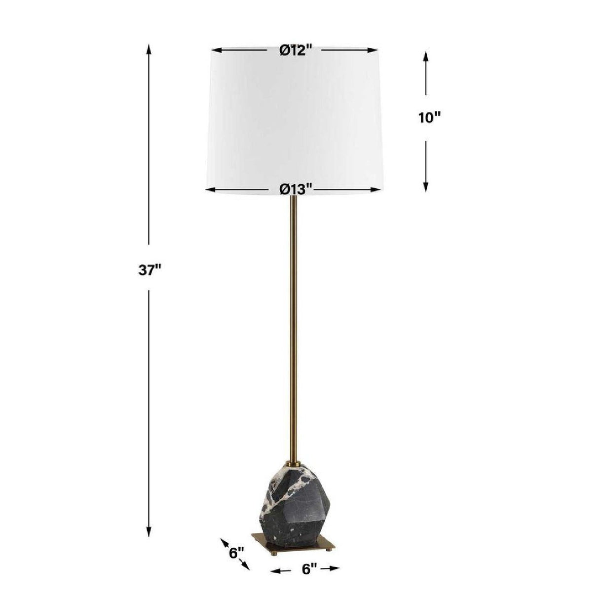 Faceted Marble Buffet Lamp by Uttermost Rowland, alternate view 6