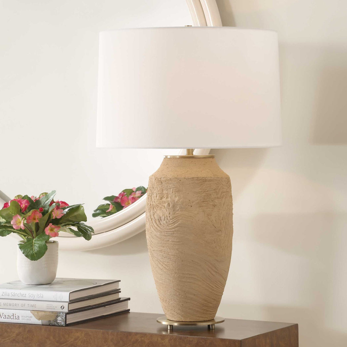 Textured Terracotta Table Lamp by Uttermost Sandstone Flow, alternate view 6