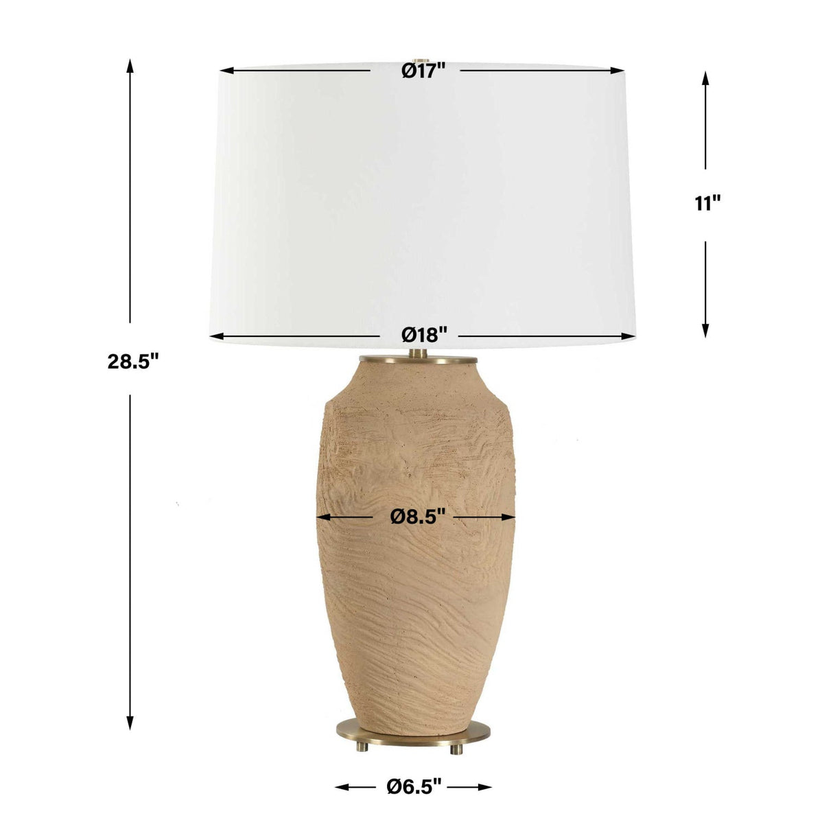 Textured Terracotta Table Lamp by Uttermost Sandstone Flow, alternate view 8