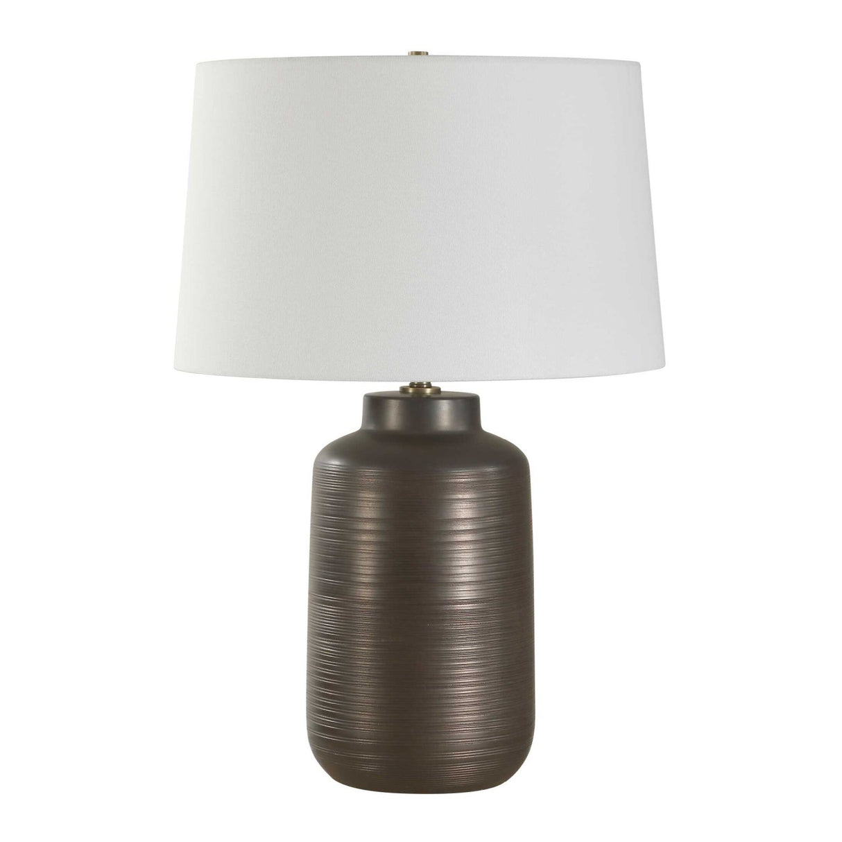 Modern European furniture - Etched Bronze Porcelain Table Lamp - www.oroa.com