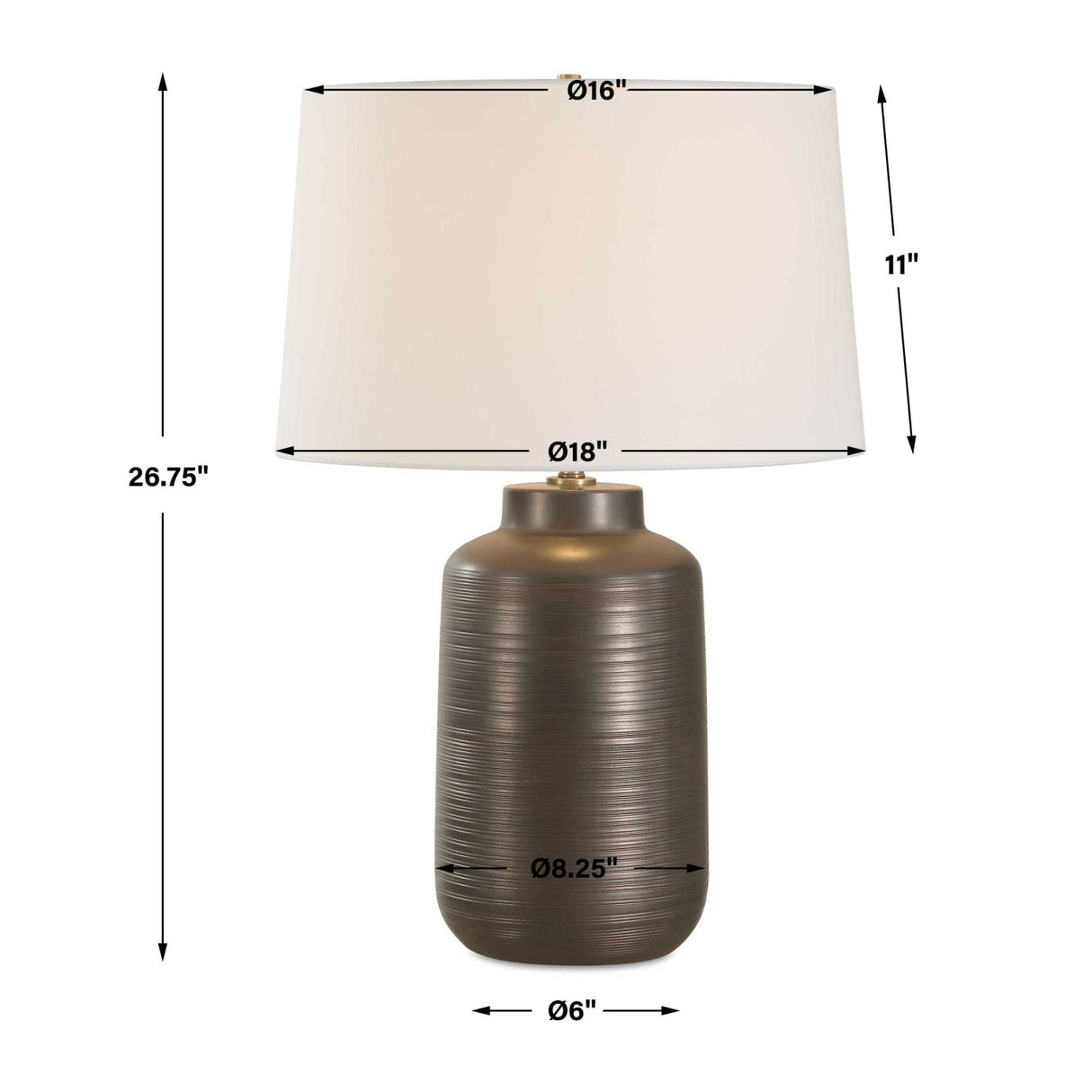 Modern European furniture - Etched Bronze Porcelain Table Lamp - www.oroa.com