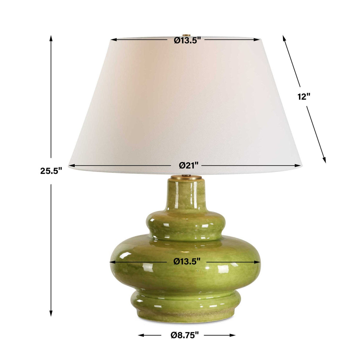 Modern European furniture - Green Porcelain Table Lamp - www.oroa.com