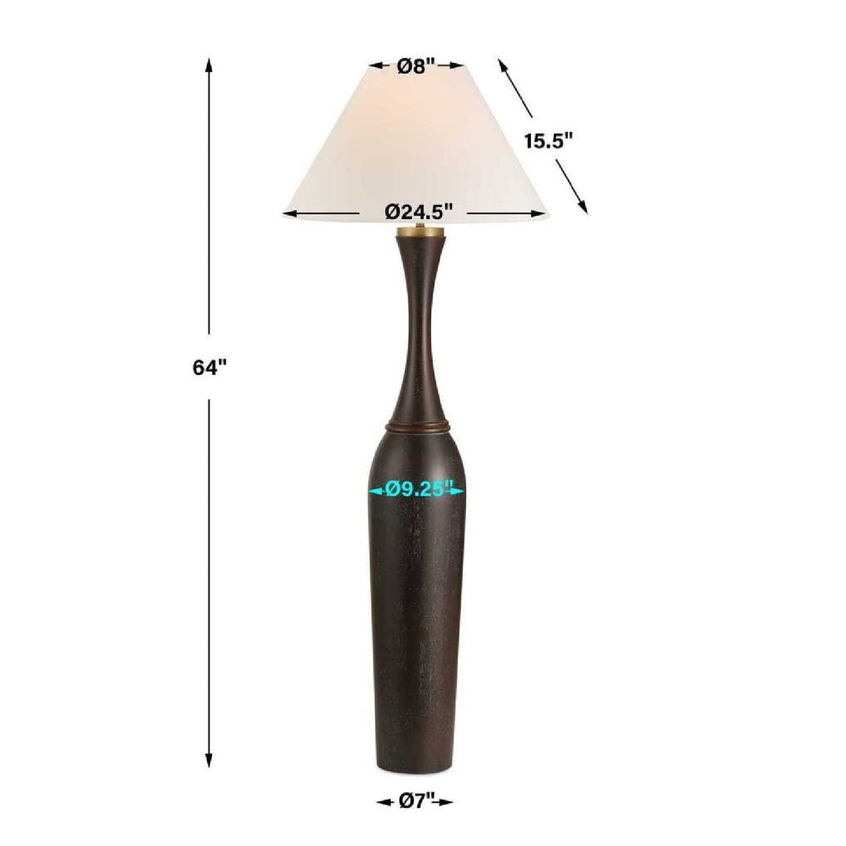 Bronze Solid Wood Floor Lamp | Uttermost Pravin - www.oroa.com