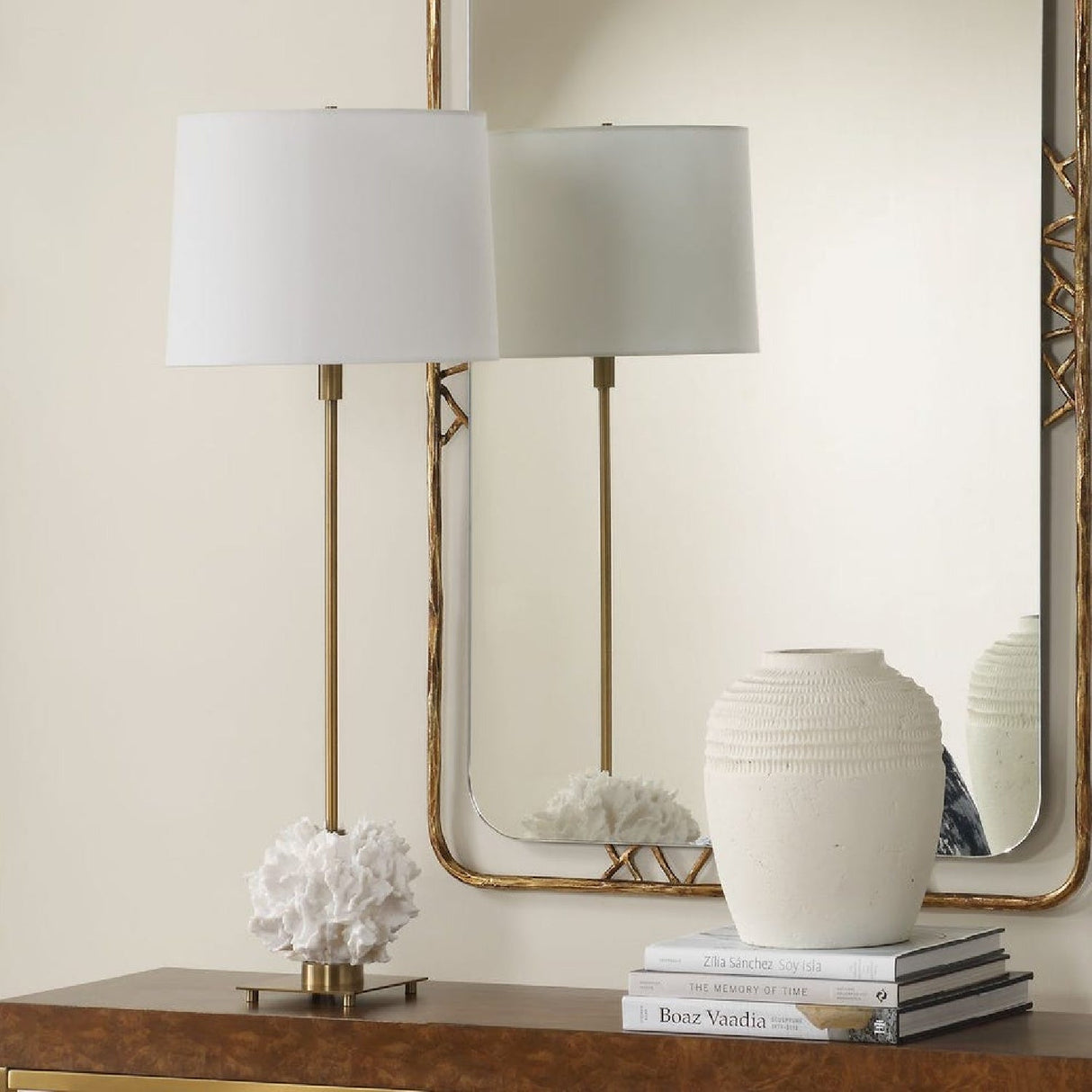 White Coral Sculpture Buffet Lamp by Uttermost Caronia, alternate view 2