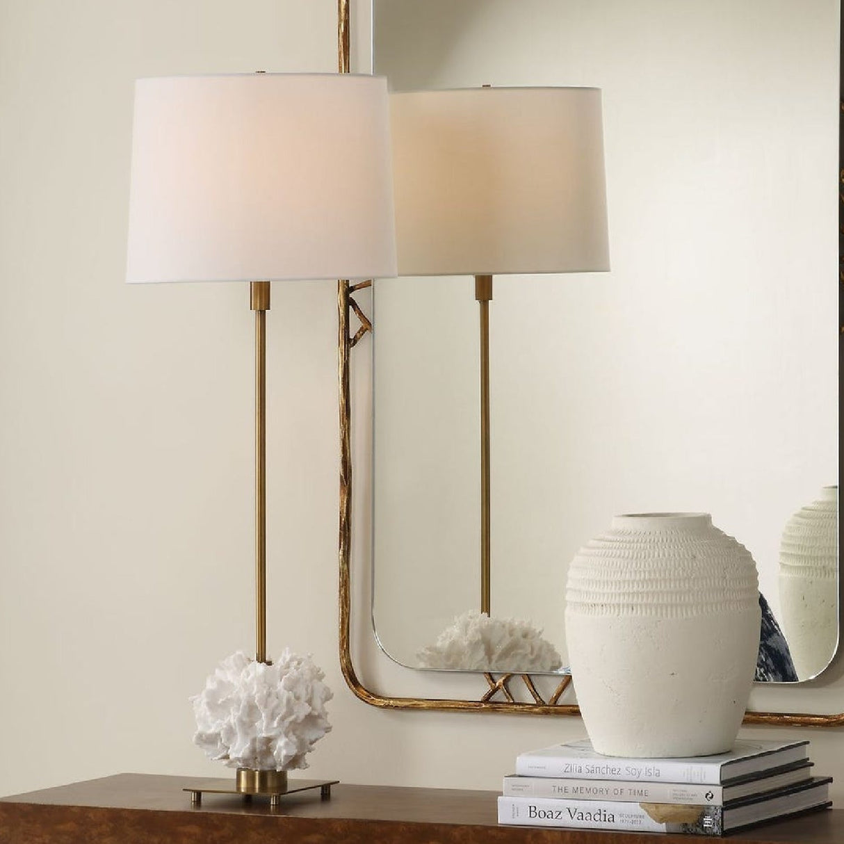 White Coral Sculpture Buffet Lamp by Uttermost Caronia, alternate view 8