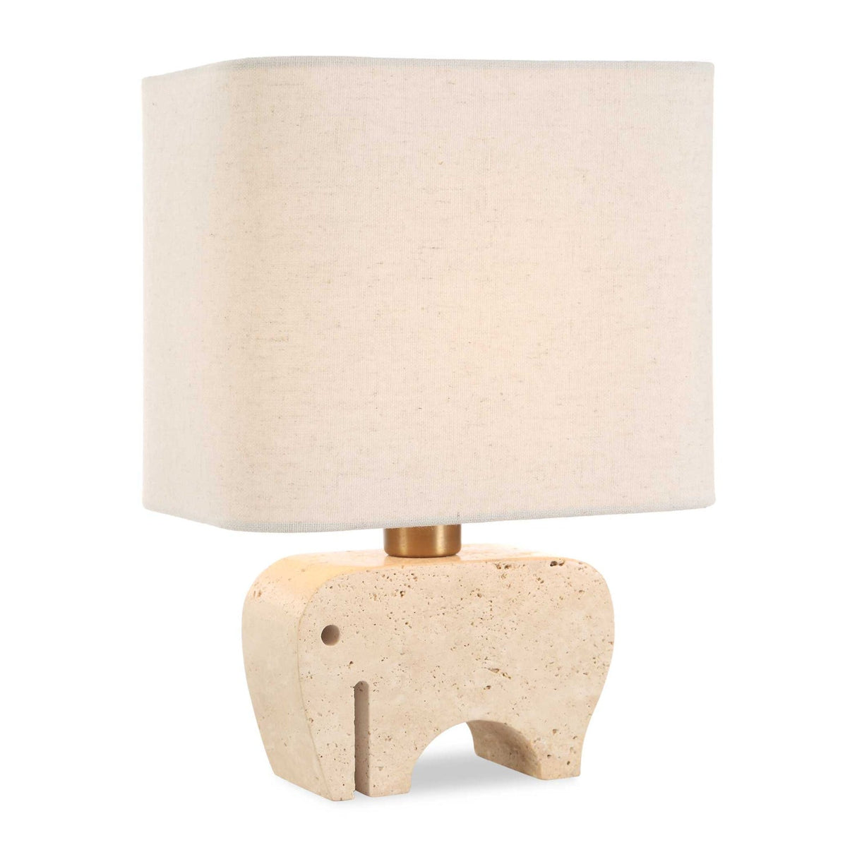 Modern European furniture - Travertine Elephant Accent Lamp - www.oroa.com