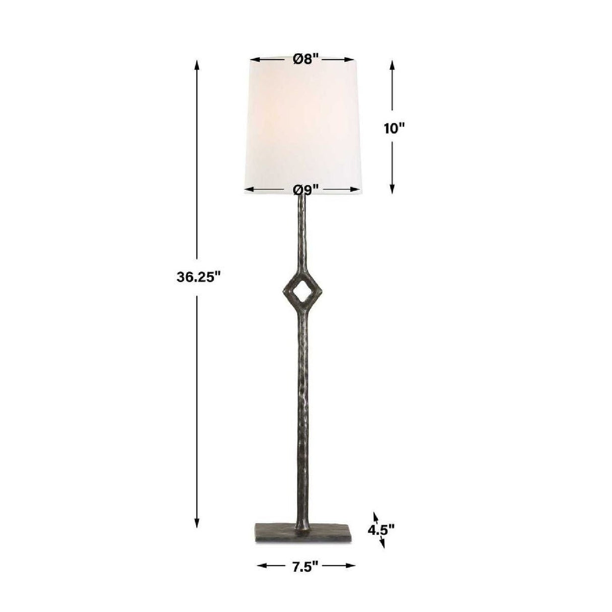 Rustic Bronze Cordless Buffet Lamp by Uttermost Puncture, alternate view 5