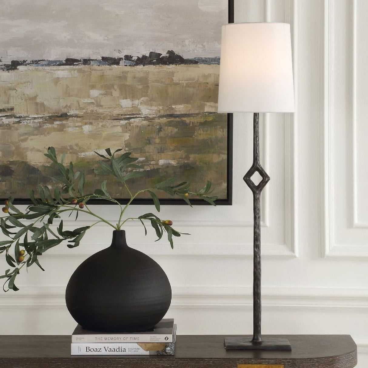 Rustic Bronze Cordless Buffet Lamp by Uttermost Puncture, alternate view 9