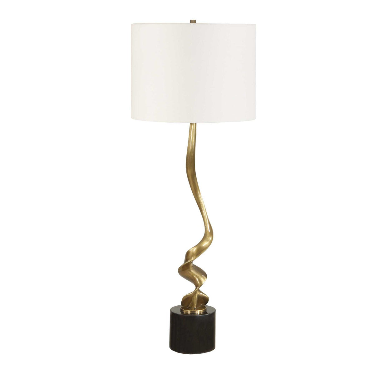 Modern European furniture - Twisted Brass Cordless Buffet Lamp - www.oroa.com