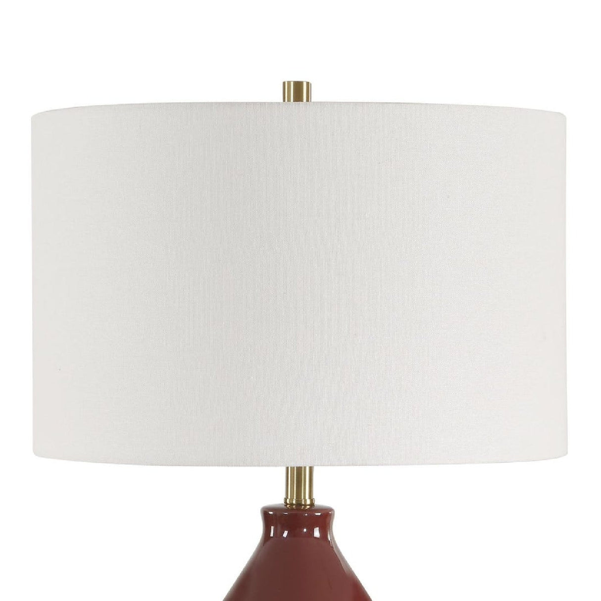 Red Glazed Ceramic Table Lamp by Uttermost Gourd, alternate view 5