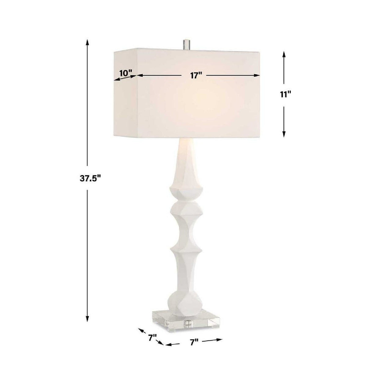White Sculptural Table Lamp by Uttermost Mayme, alternate view 6