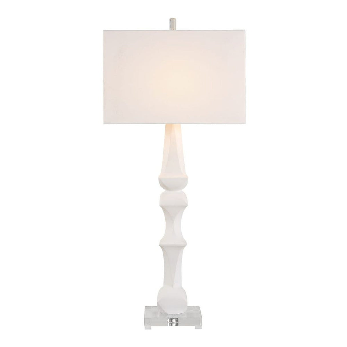White Sculptural Table Lamp by Uttermost Mayme, alternate view 5