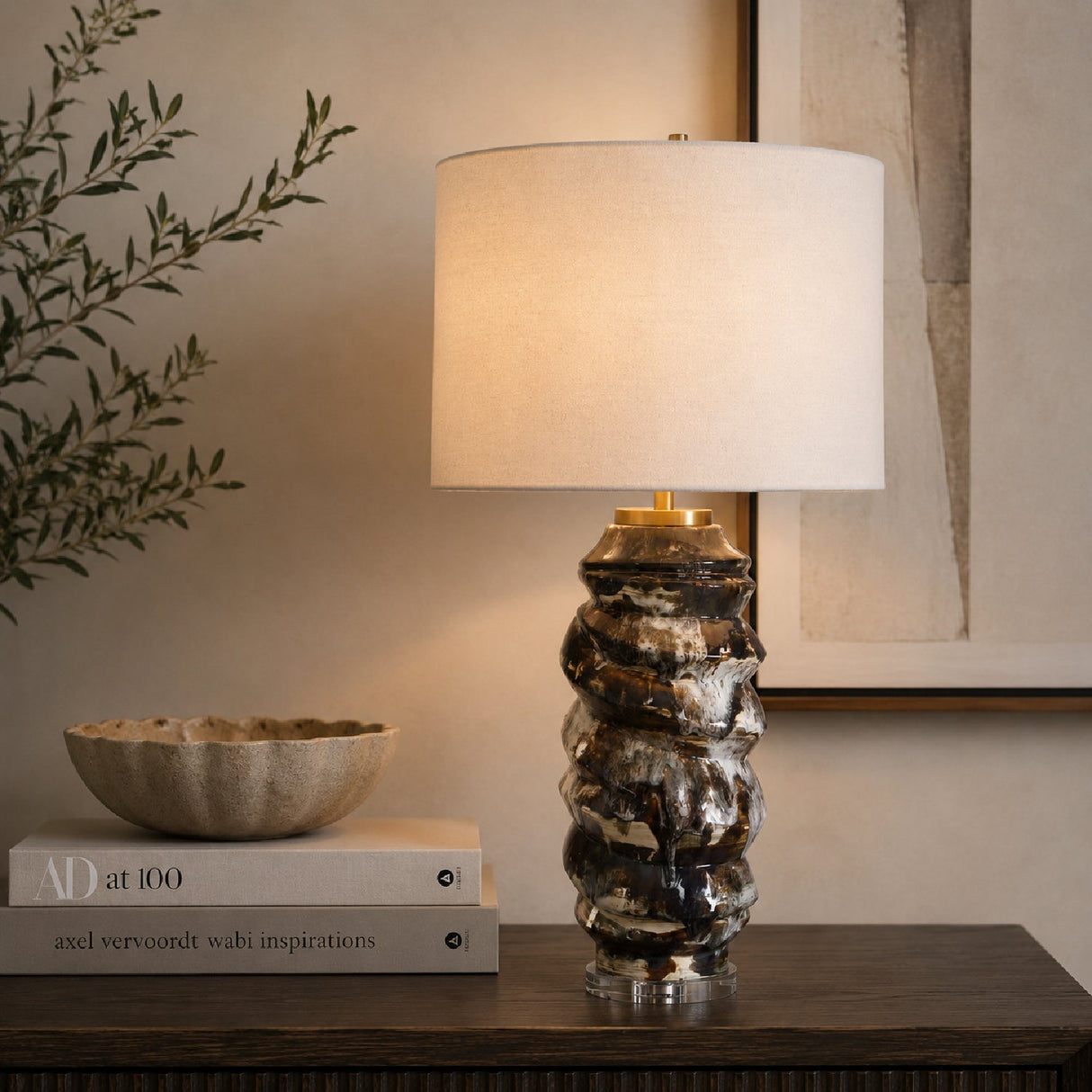 Modern European furniture - Drip Glaze Ceramic Table Lamp by Uttermost Cuoco - www.oroa.com