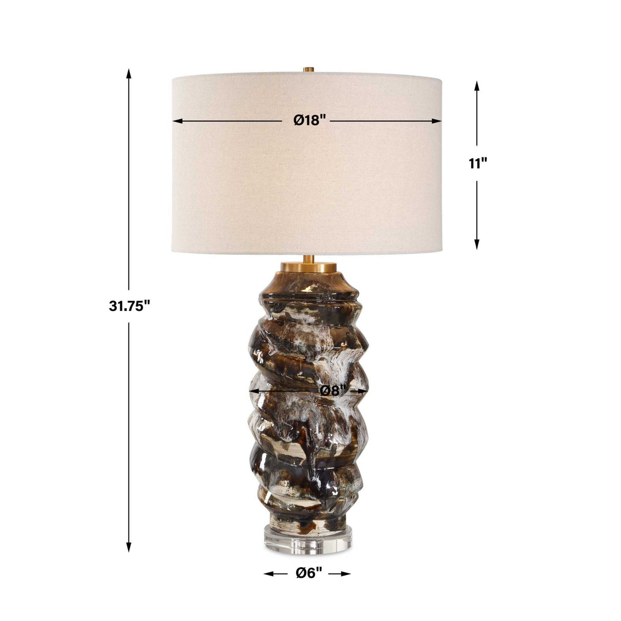 Modern European furniture - Drip Glaze Ceramic Table Lamp by Uttermost Cuoco - www.oroa.com