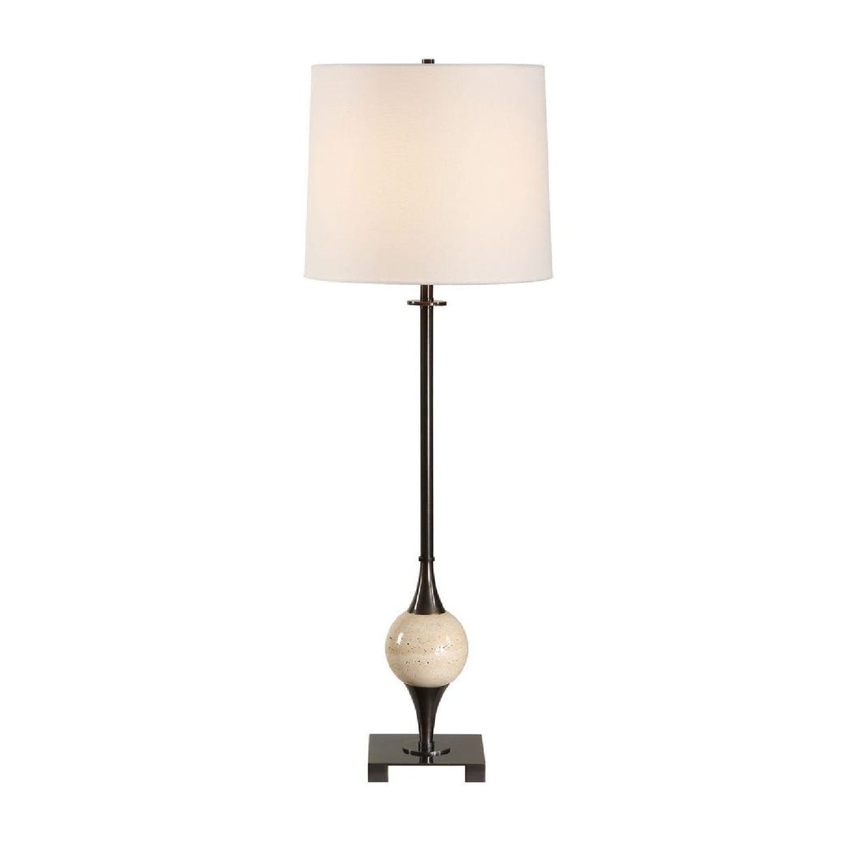 White Linen Shade Buffet Lamp by Uttermost Dempsey, alternate view 12