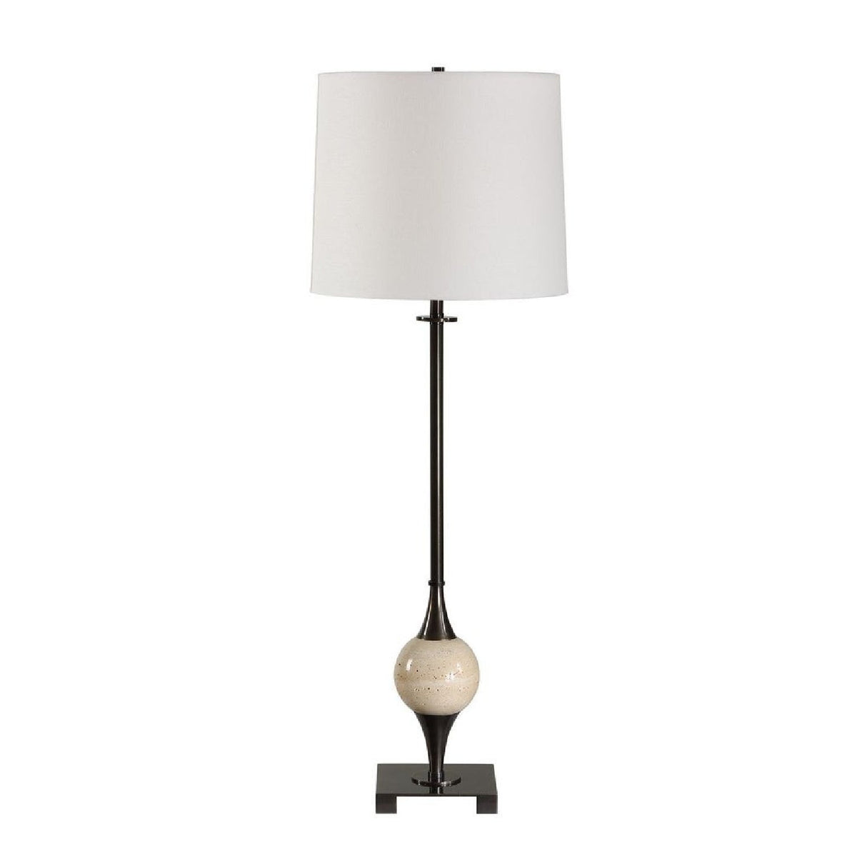 White Linen Shade Buffet Lamp by Uttermost Dempsey, alternate view 13