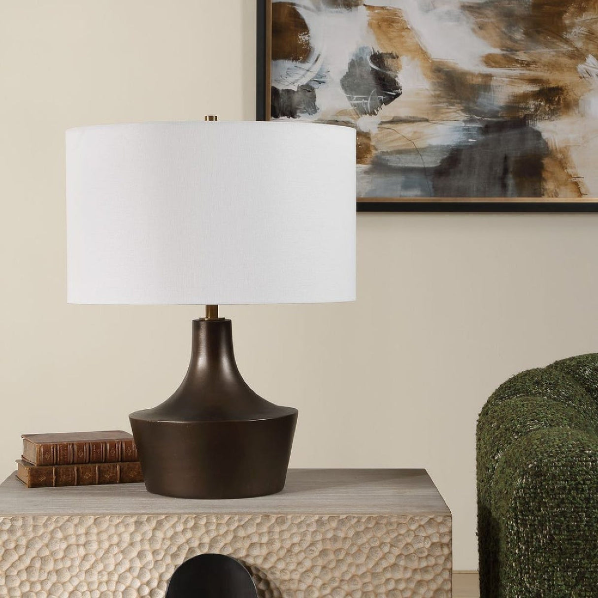 Modern European furniture - Bronze Curved Table Lamp by Uttermost Paseo - www.oroa.com