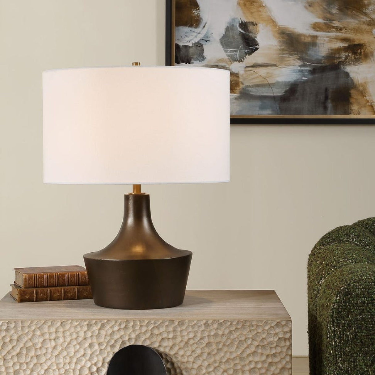 Modern European furniture - Bronze Curved Table Lamp by Uttermost Paseo - www.oroa.com