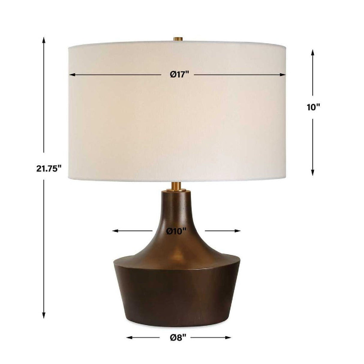 Modern European furniture - Bronze Curved Table Lamp by Uttermost Paseo - www.oroa.com