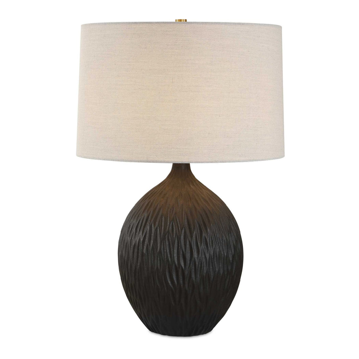 Chiseled Black Ceramic Table Lamp by Uttermost Levee
