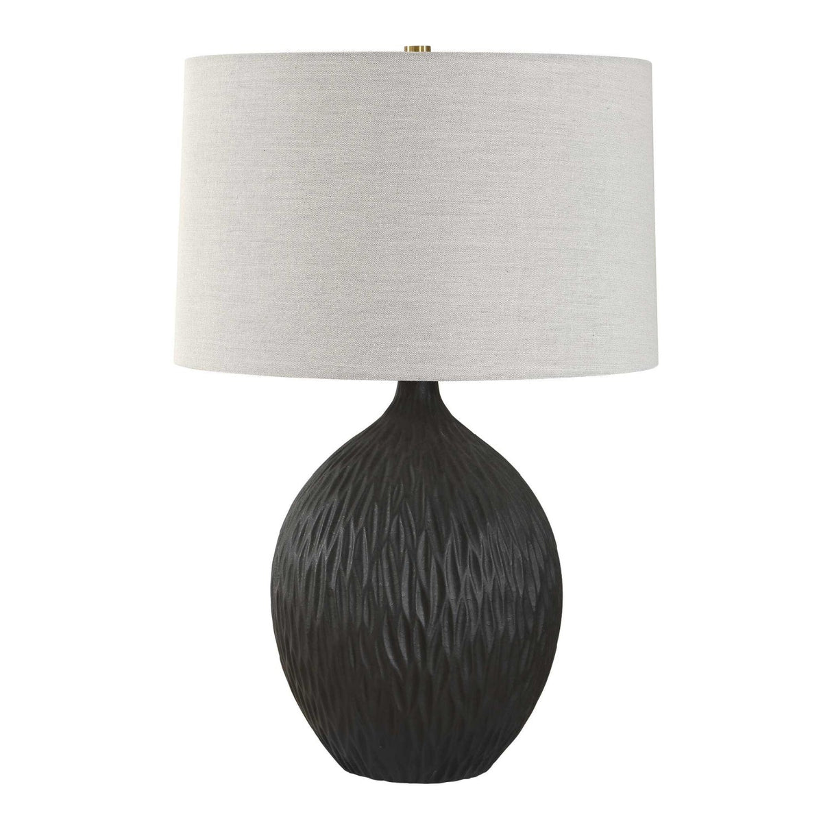 Chiseled Black Ceramic Table Lamp by Uttermost Levee, alternate view 3