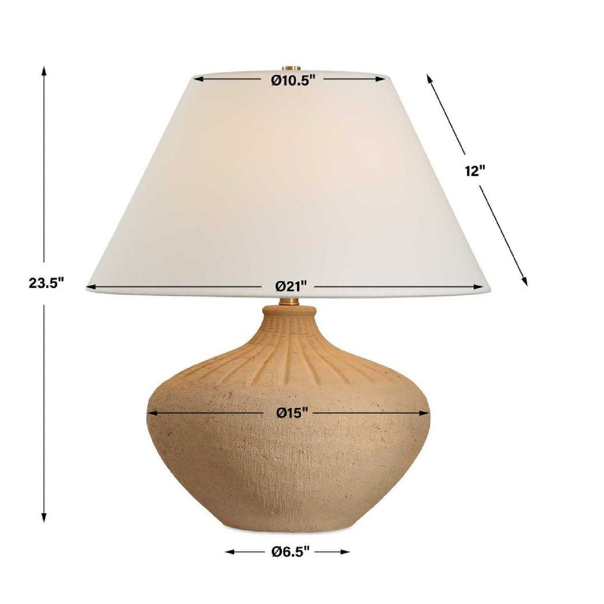 Modern European furniture - Earth-Toned Terracotta Table Lamp by Uttermost Eldon - www.oroa.com