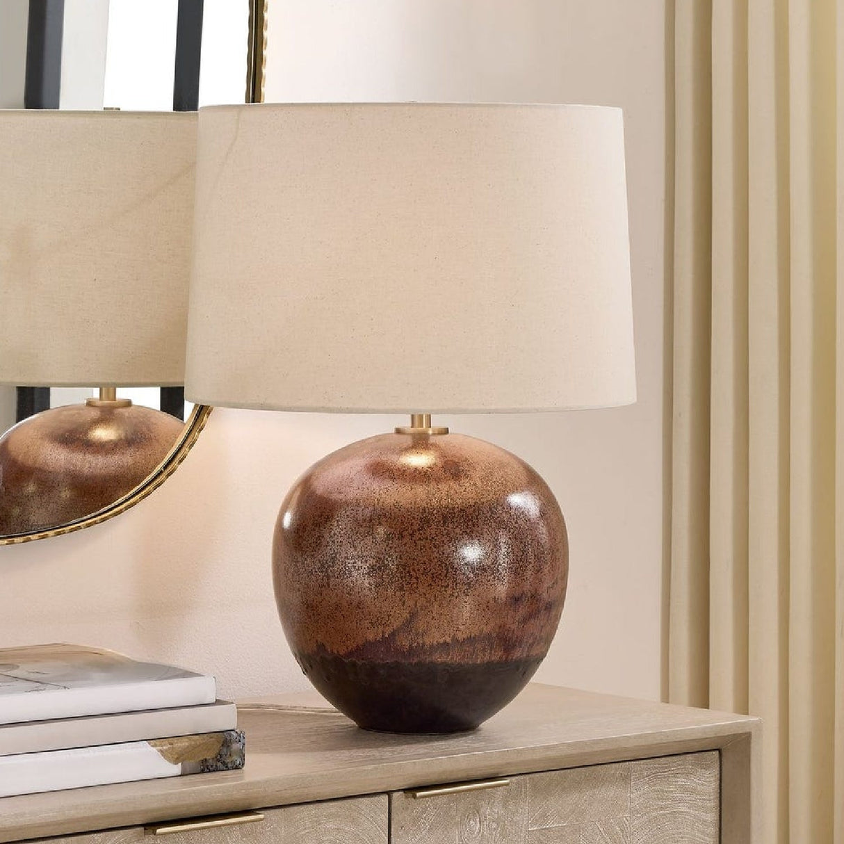 Spherical Brown Table Lamp by Uttermost Brownell, alternate view 7