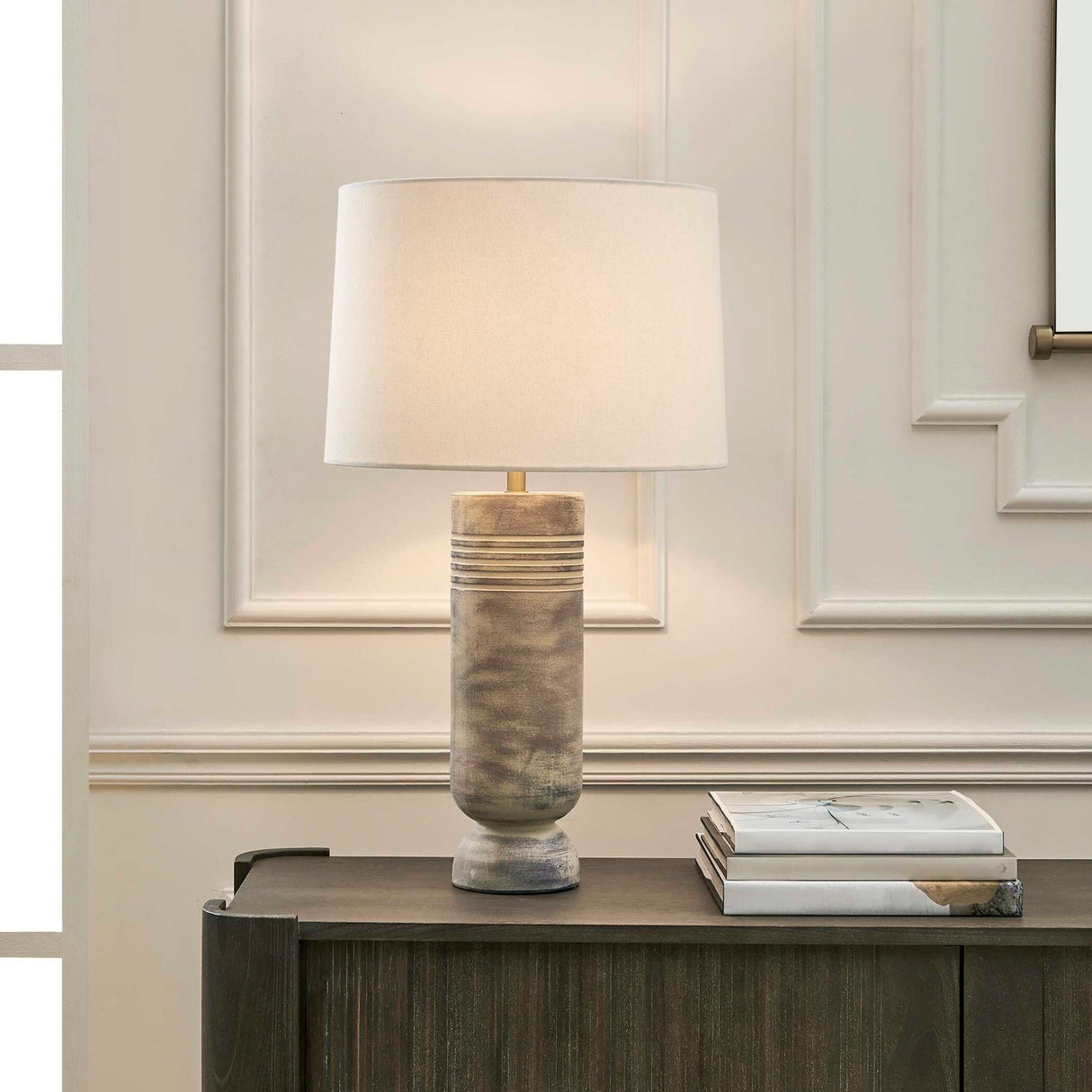Ceramic Earth-Toned Table Lamp by Uttermost Vale, alternate view 6